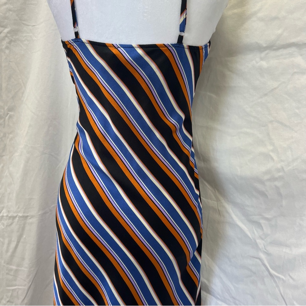 LUSH diagonal striped slip dress. - Picture 6 of 10